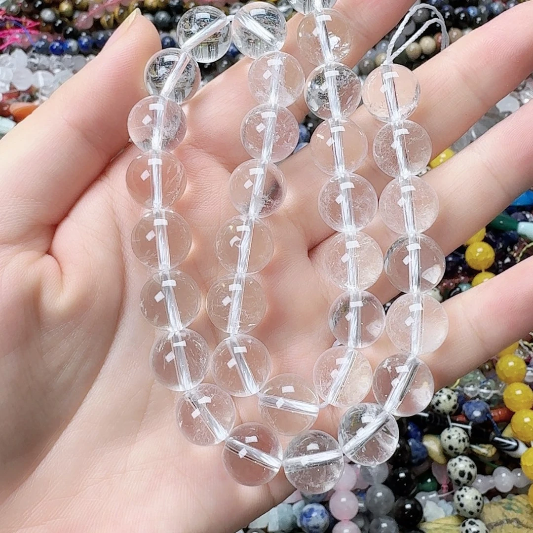 玛瑙/玉髓未镶嵌珠宝半成品卡12白水晶一条