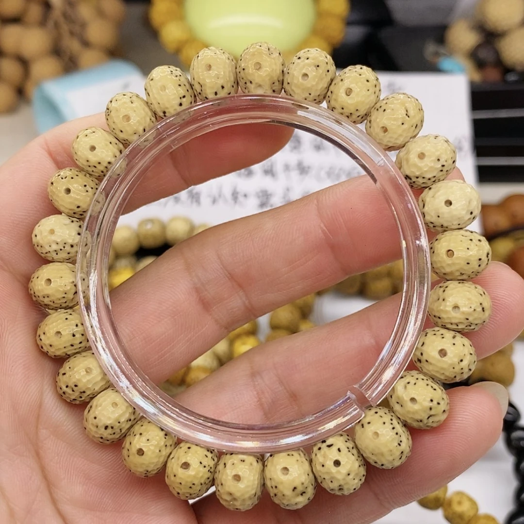 【闪购商品】手串星月菩提W****g海南星月菩提石玉料苹果珠龙鳞