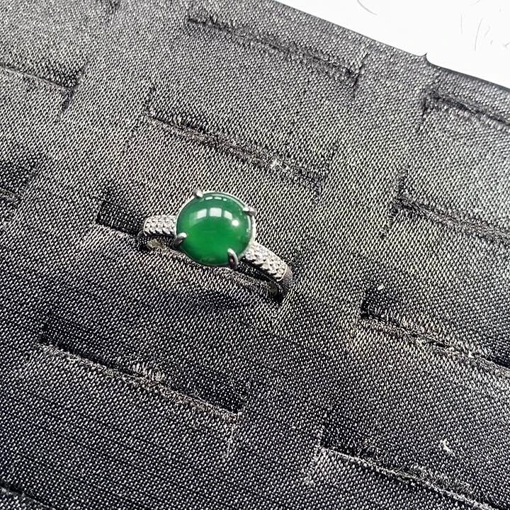 翡翠银S925镶嵌戒指