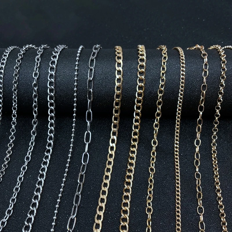 加密十字链圆珠链半成品链条 手工制作项链锁骨链饰品材料链子
