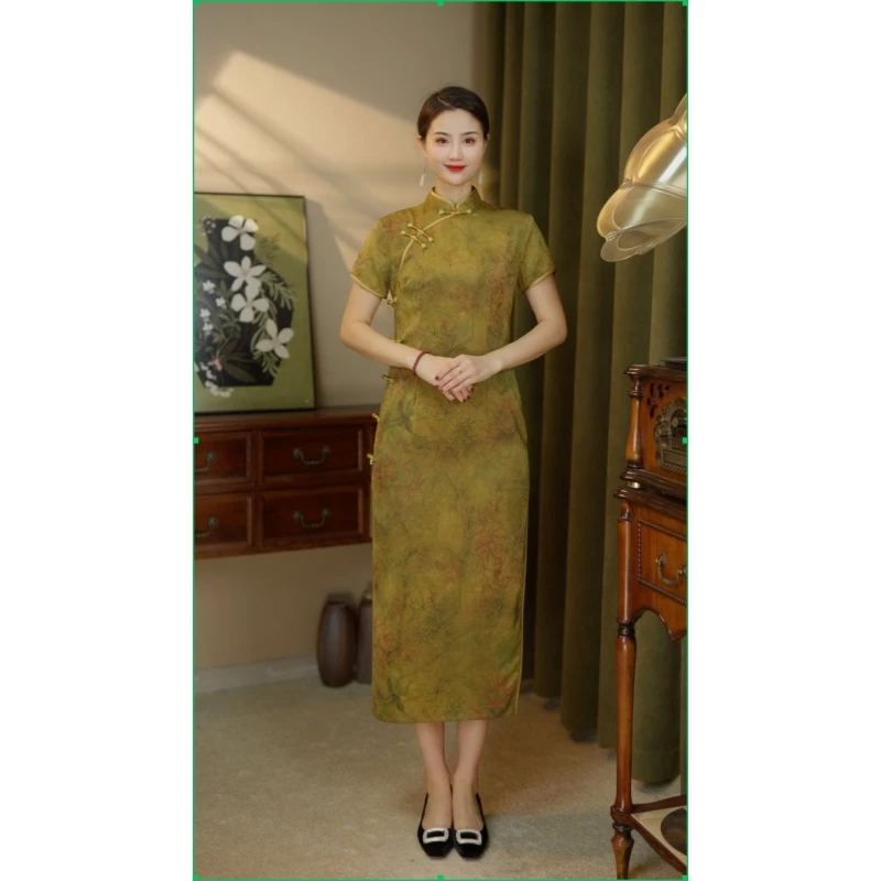 竹叶 （金色）2025款 国风旗袍