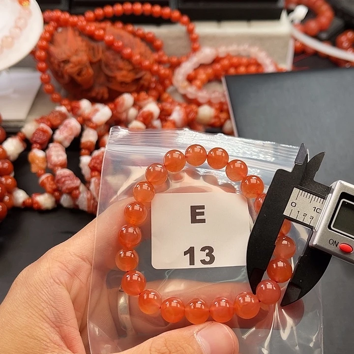 南红玛瑙未镶嵌多样性发货默认微瑕称重9mm