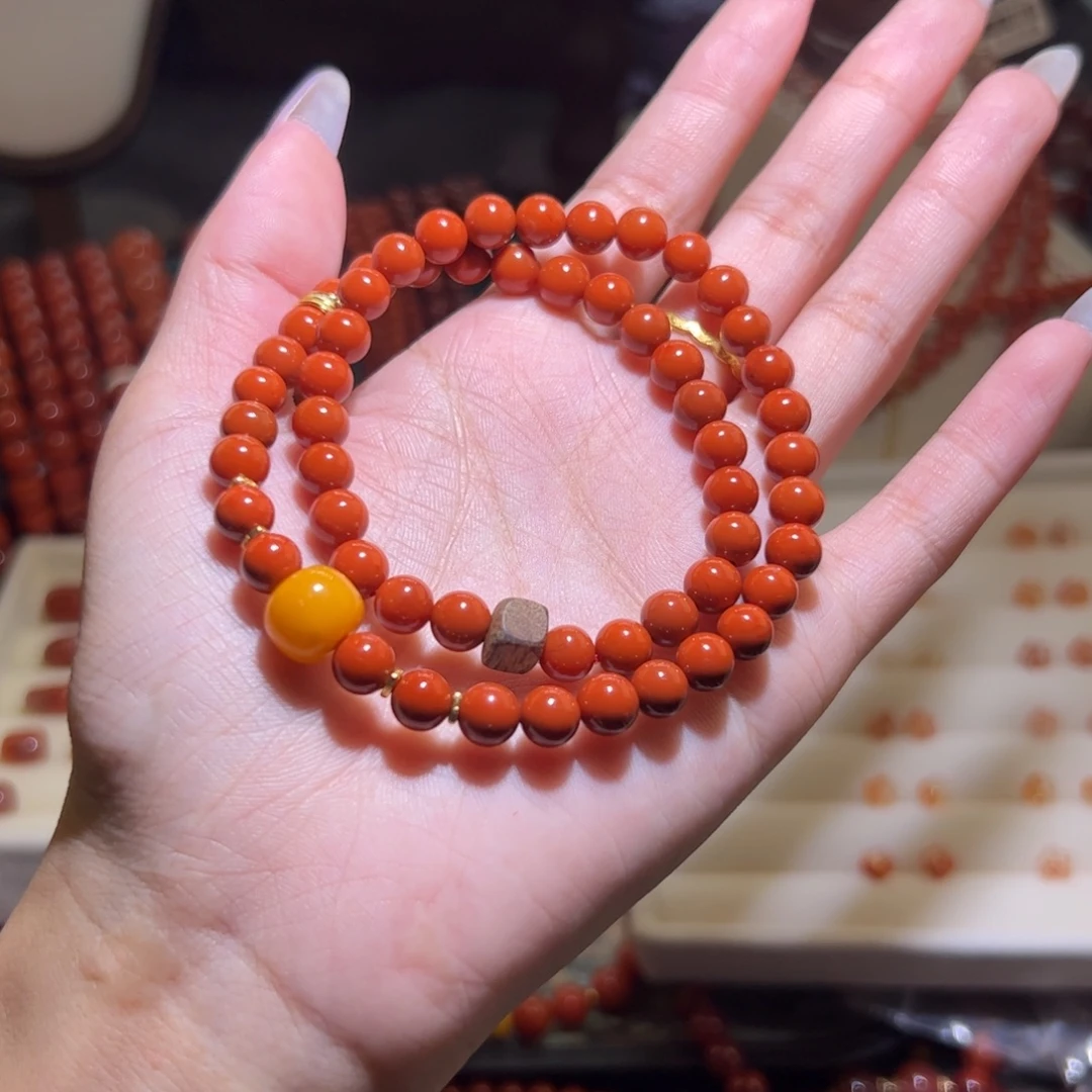 南红玛瑙未镶嵌手串6mm+