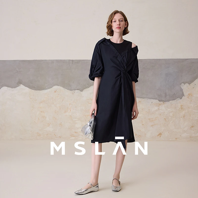 【商场同款】新款短袖假两件连衣裙MFBE4155