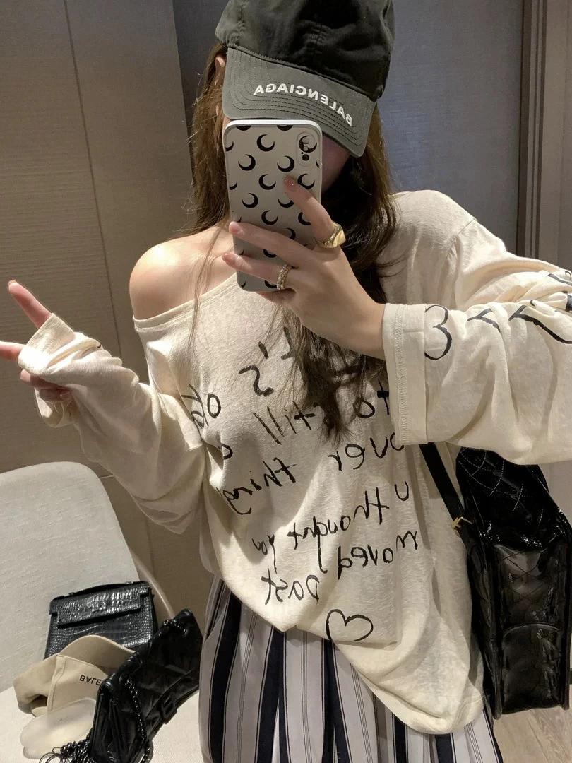 新品集合链接～ 韩版印花t恤女夏季新款宽松中长款短袖上衣