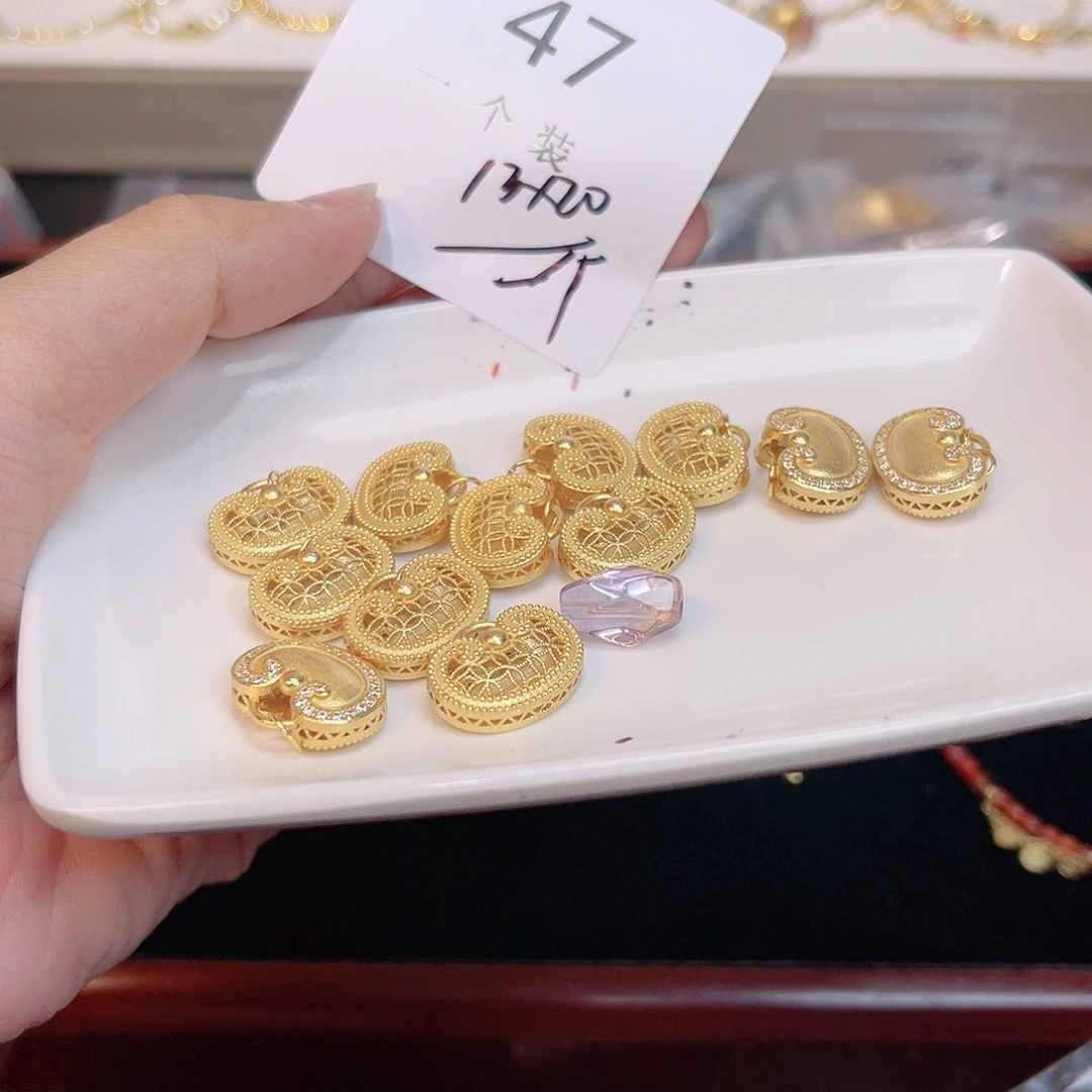 紫晶珠宝半成品银S925镀金镶嵌47