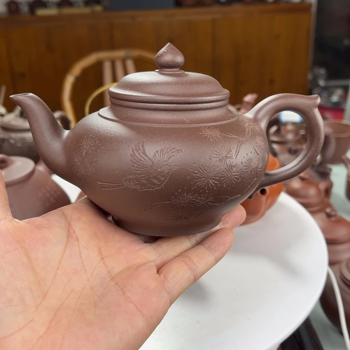 茶壶紫砂紫砂花茶