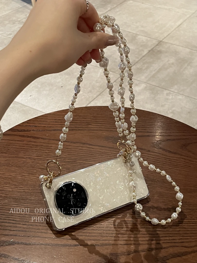 适用OPPOFindN5手机壳新款折叠屏findn3炫彩贝壳纹珍珠陨石手提