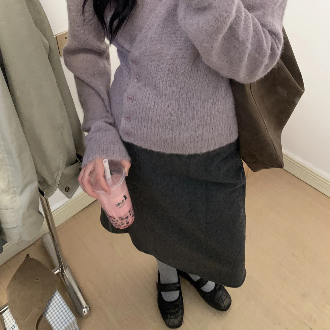 【羊毛裙】东大门100羊毛短裙
