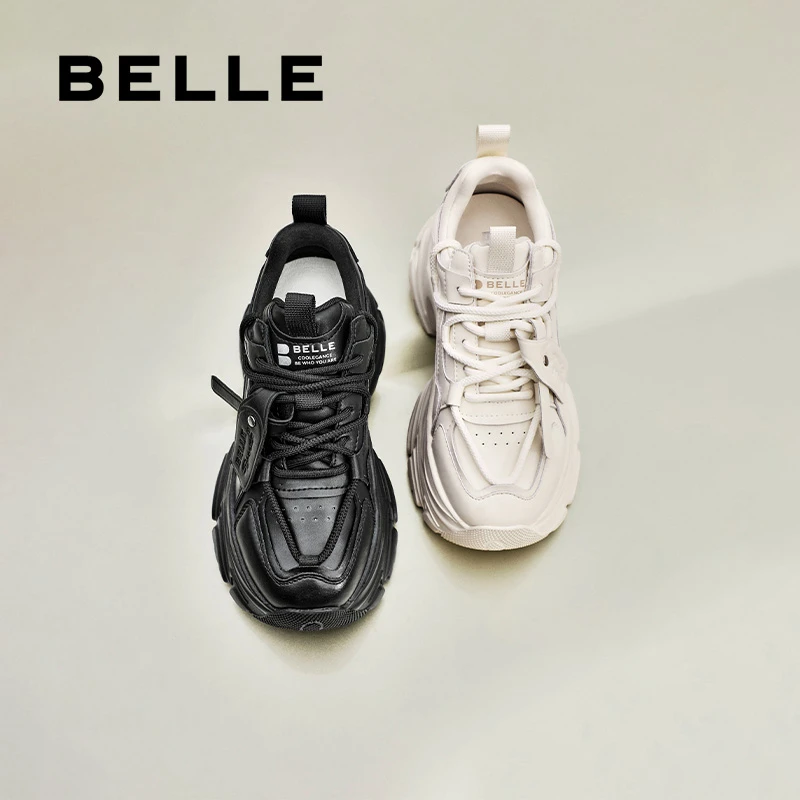 【小海浪】百丽时尚老爹鞋女2025春季新柔和机能休闲运动鞋D2W1DAM5