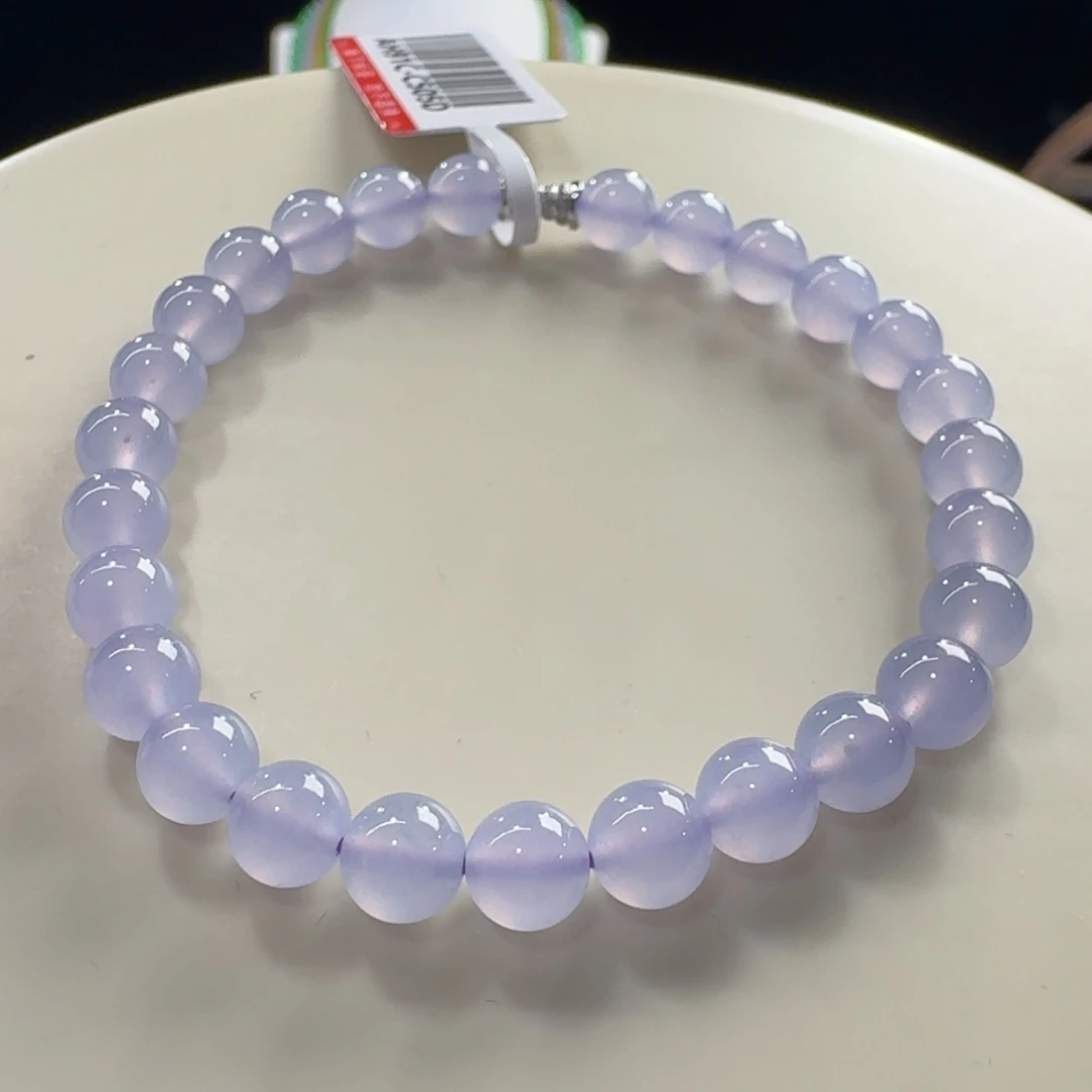 未镶嵌手链翡翠冰紫单圈卡6mm