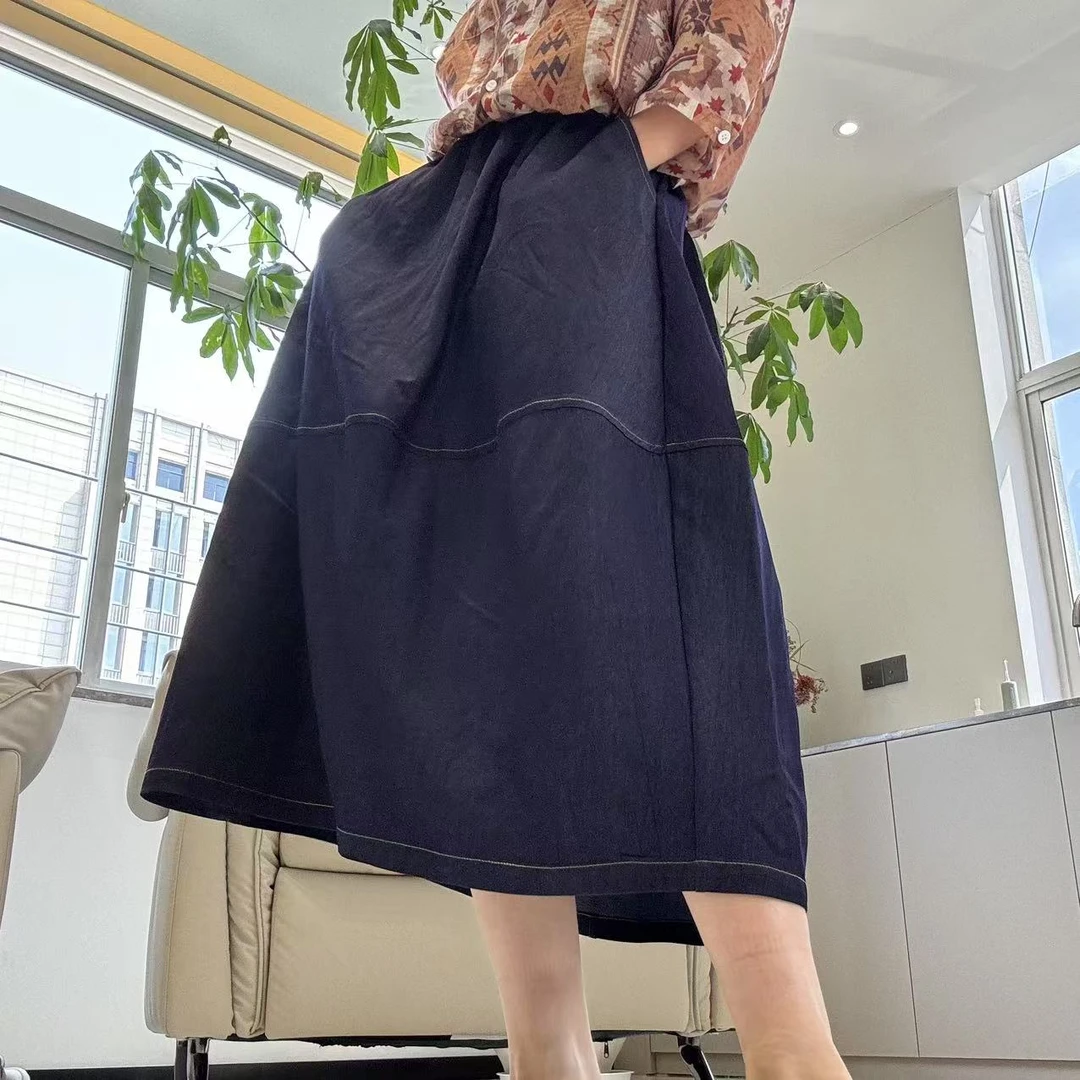 MINGGANG/名港【飒感】显瘦洋气牛仔半身裙 MG8118