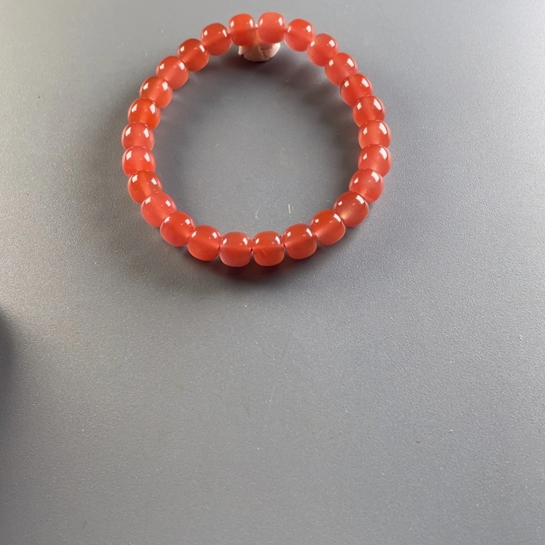 南红玛瑙未镶嵌保山天然原矿杨柳粉红7➕mm老型手串