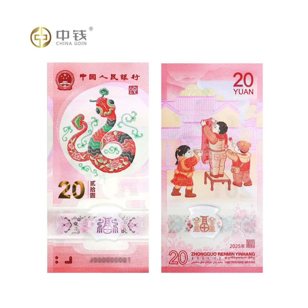 中钱 康银阁2025年蛇年纪念钞  整刀装帧