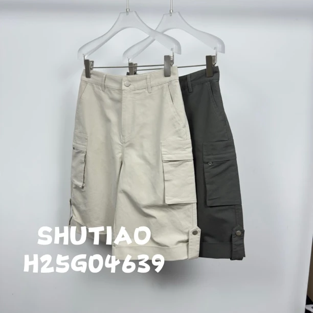 【SHUTIAO】2025夏季：新款小众设计款短裤H25G04639