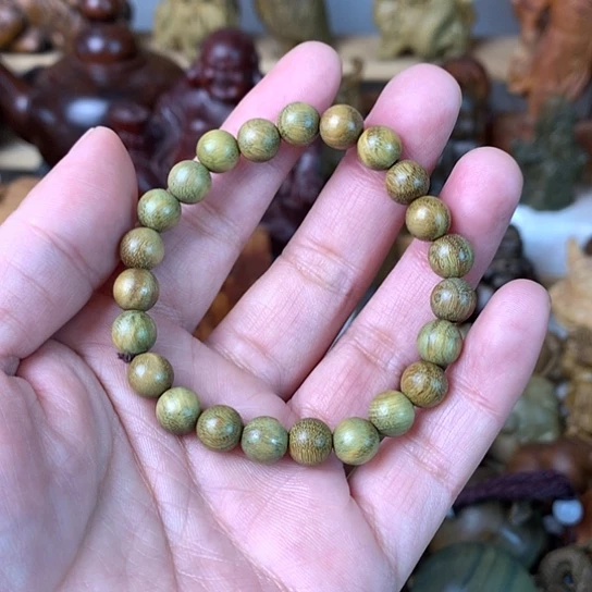 木译绿檀木0.8单圈手串