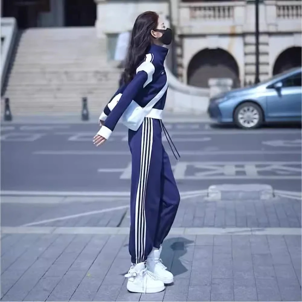 工厂店2025年新款网红时尚休闲运动服套装女春秋季长袖长裤两件套