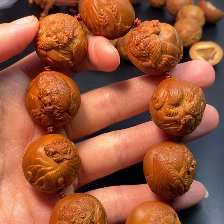 小***头橄榄核手串/手链老虎手串