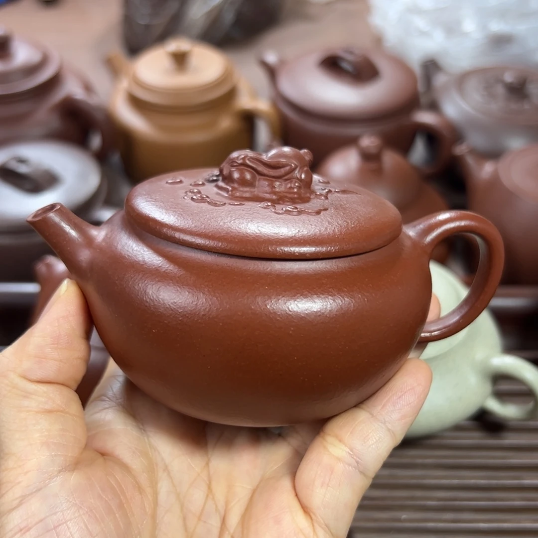 唐***人朱泥茶壶玉兔 150cc