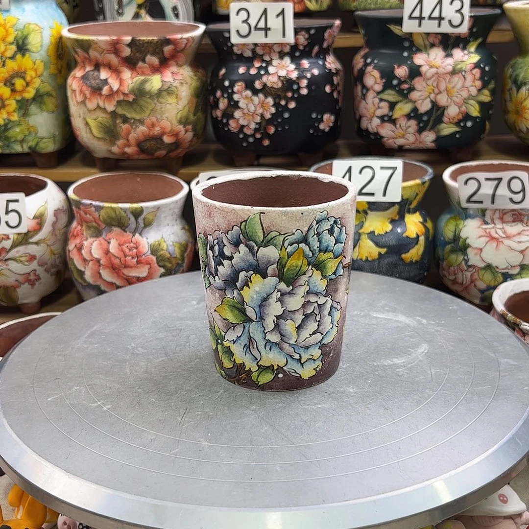 景德镇炫彩手绘口7.5高10