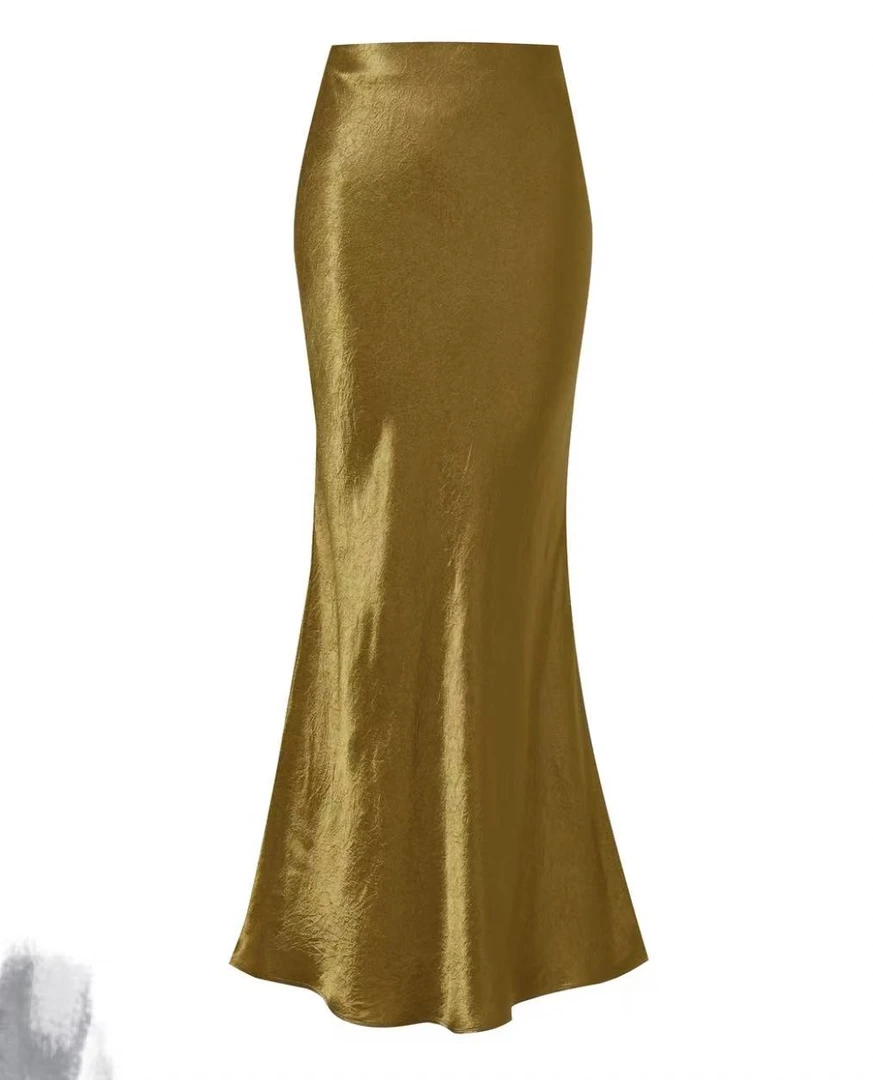 九月   四色开叉半裙   新款显瘦高腰春秋百搭鱼尾裙半裙