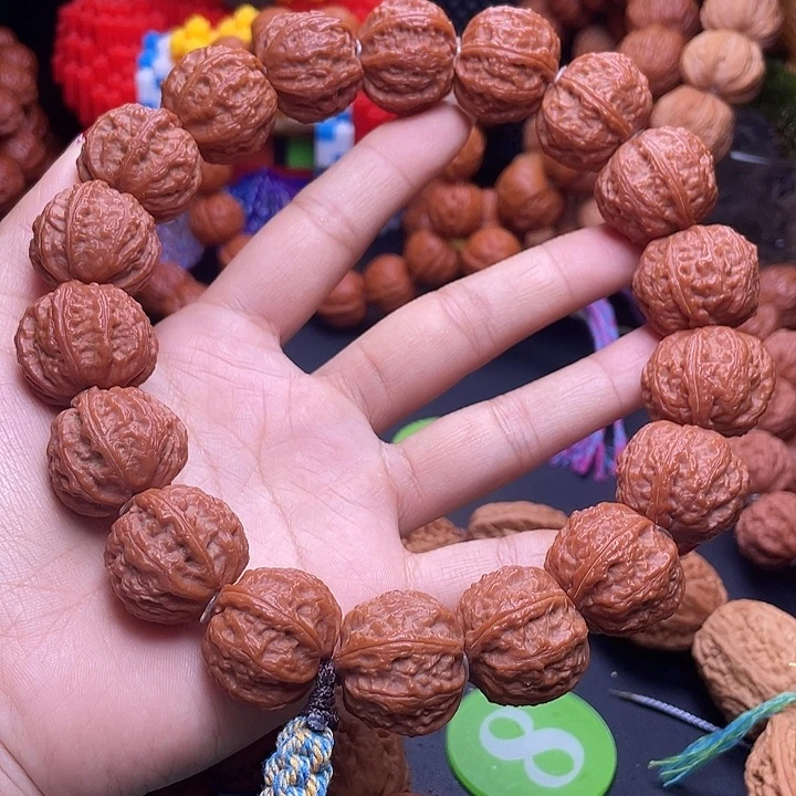 苦***来手串文玩核桃野生籽京八棱23