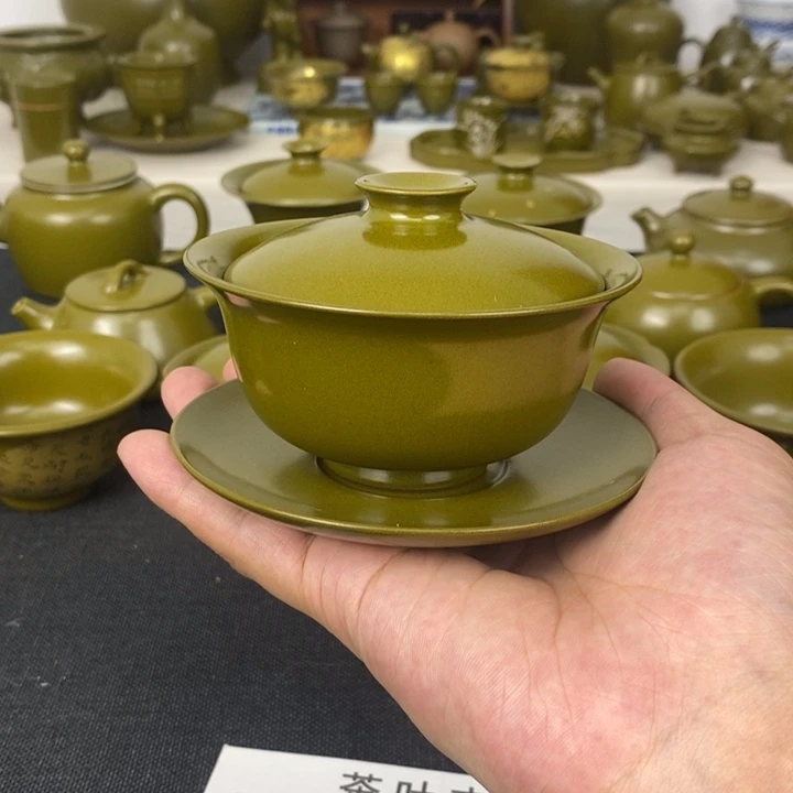 杯美****友微瑕盖碗茶叶末
