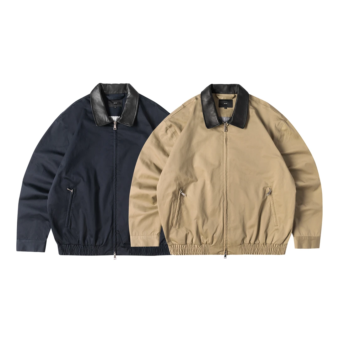 SeedClub黑标（羊皮哈灵顿夹克）300g/m² 长绒棉色织夹克外套