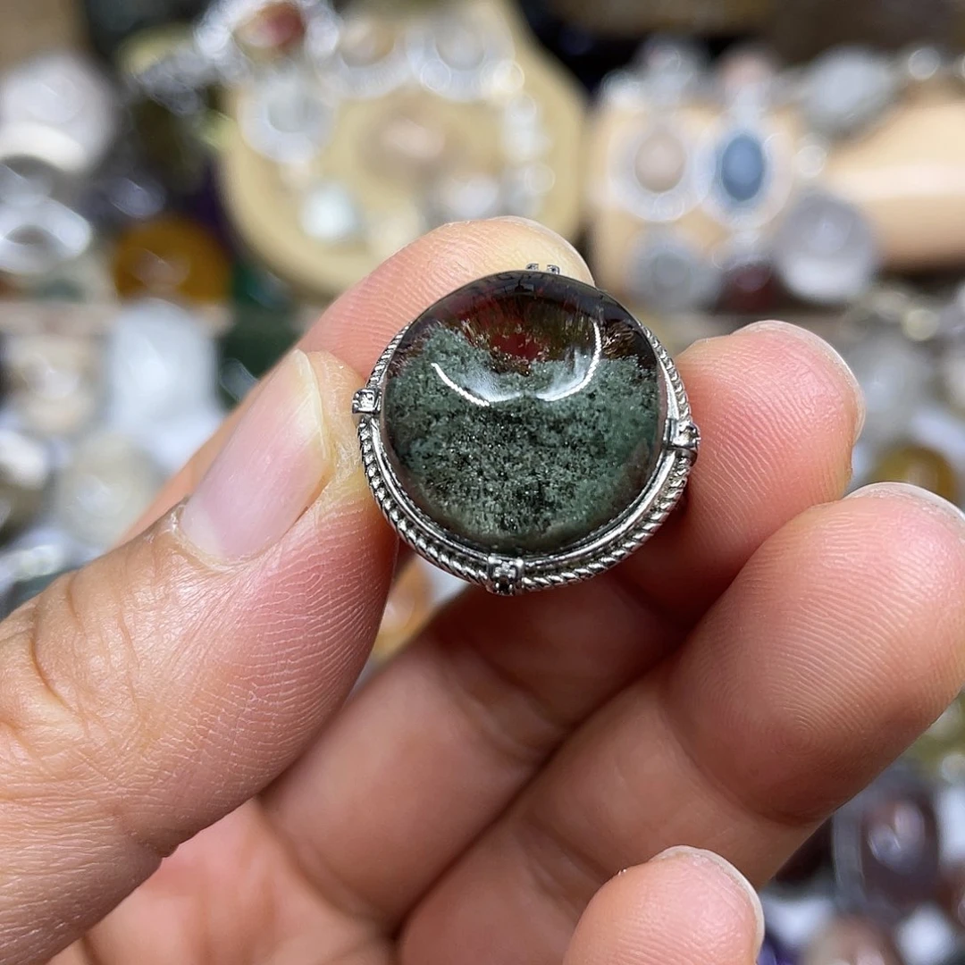 【闪购商品】银S925镶嵌珠宝半成品水晶戒指