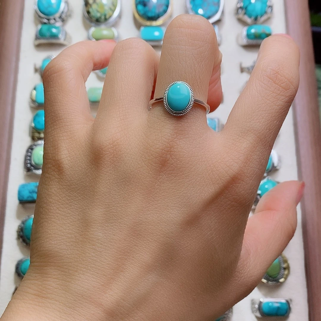 绿松石银S925镶嵌颈饰