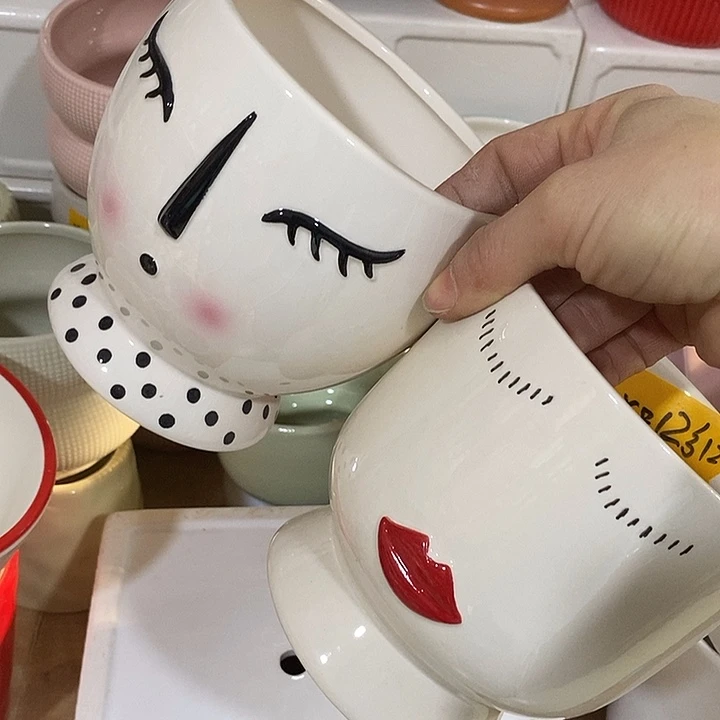 陶盆有孔 瑕疵针孔漏釉介意勿拍外高 12外口12