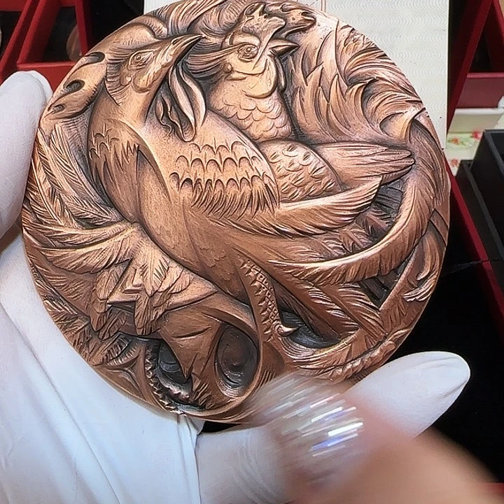 其他普通金属双凤朝阳铜章