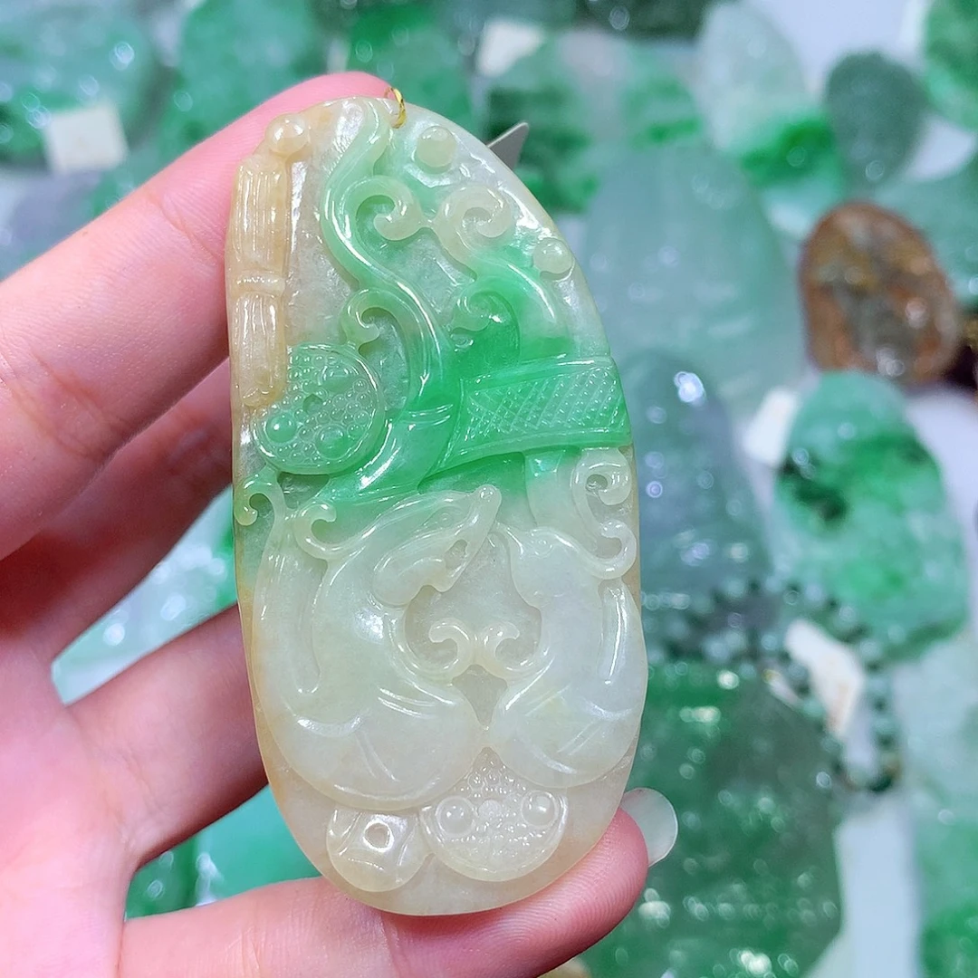 翡翠未镶嵌吊坠(不含链)