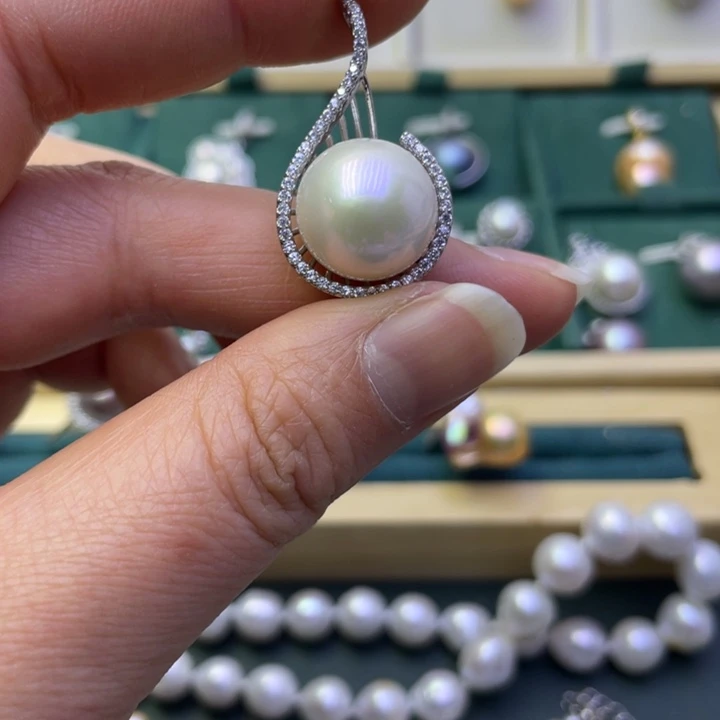 淡水珍珠吊坠(不含链)合金