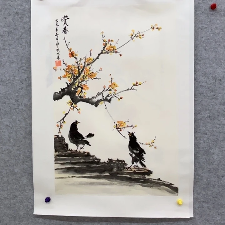 国画花鸟的翅膀和翅膀是