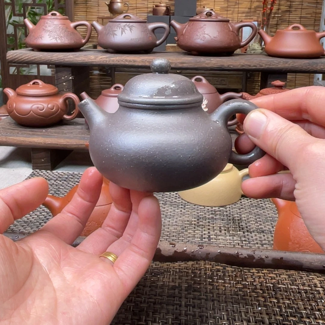 紫砂茶壶宜兴原矿紫砂手工制150