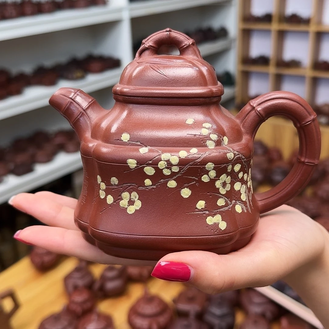 茶壶紫砂紫砂壶四方竹鼎430cc