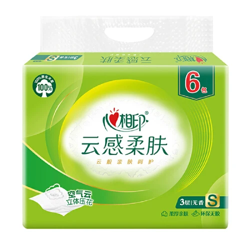 心相印云感柔肤面巾纸100抽*6包S（新老包装随机）抽纸