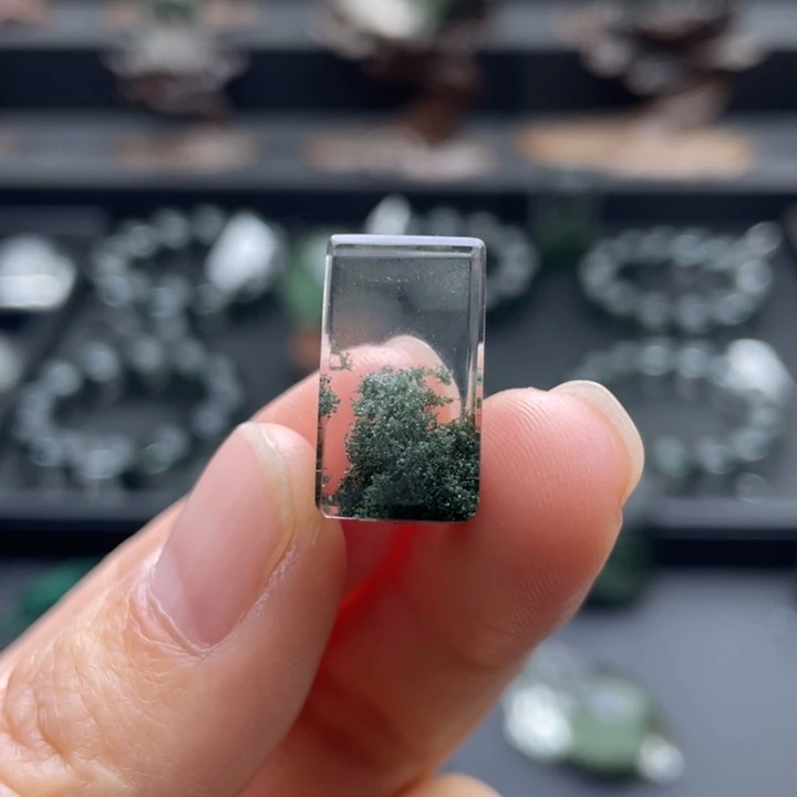 未镶嵌水晶颈饰绿幽灵聚宝盆吊坠