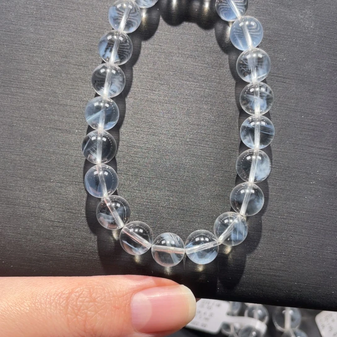未镶嵌手链水晶蓝针手链9mm左右
