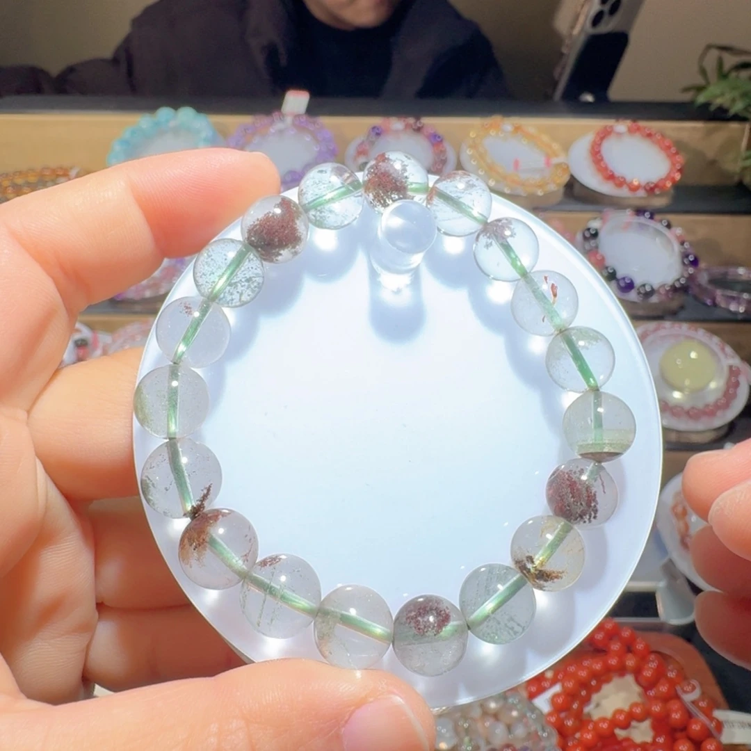 未镶嵌手链水晶10mm绿幽灵手串