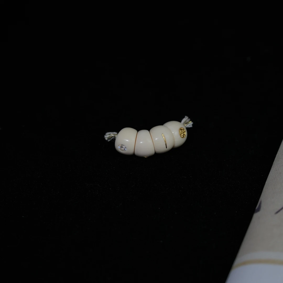 【明珠璀璨】24k精工猛犸大肠珠配饰（8mm左右）