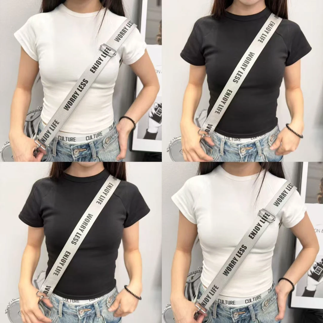 1009小飞袖修身短袖正肩t恤女夏欧美辣妹性感小众打底衫