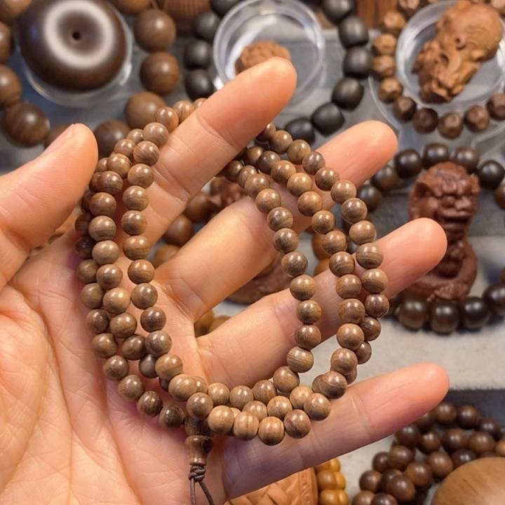 檀香木手串/手链老山檀奶香味0.6黑肉