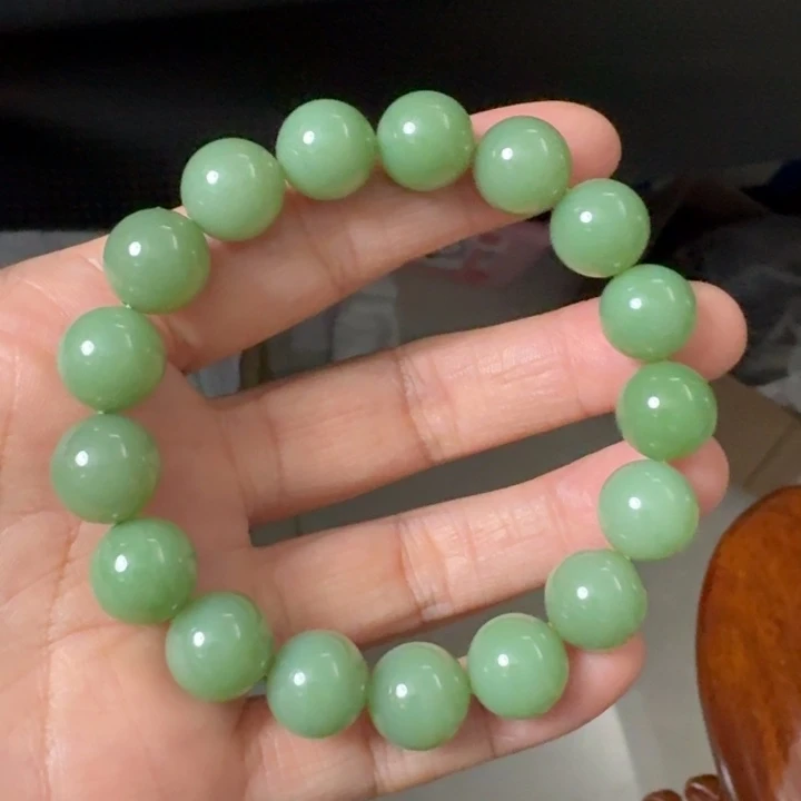 和田玉未镶嵌颈饰无结构粉绿12