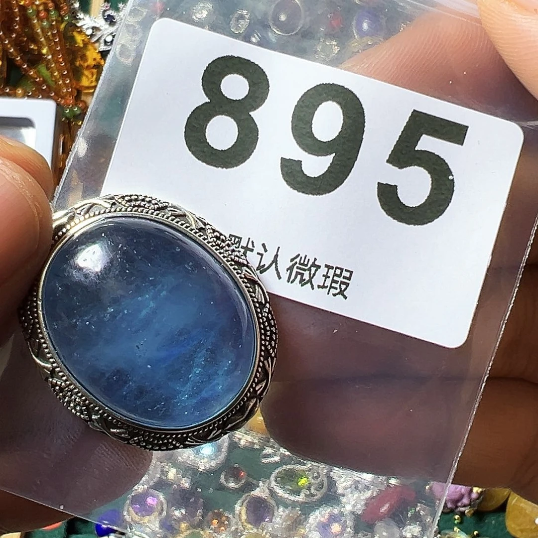 海蓝宝石颈饰银S925镶嵌?****?