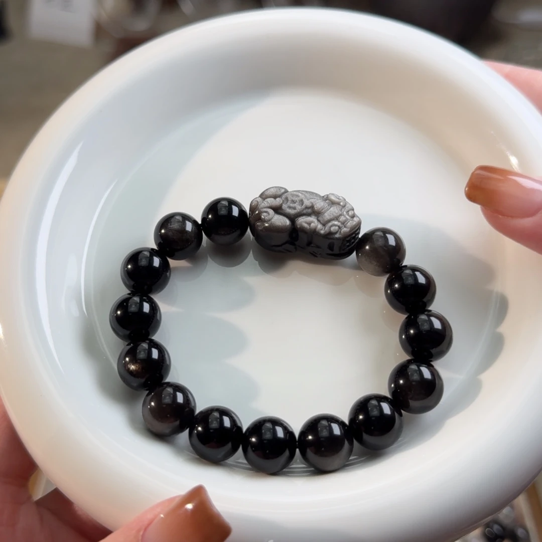 *****未镶嵌手链水晶银耀石