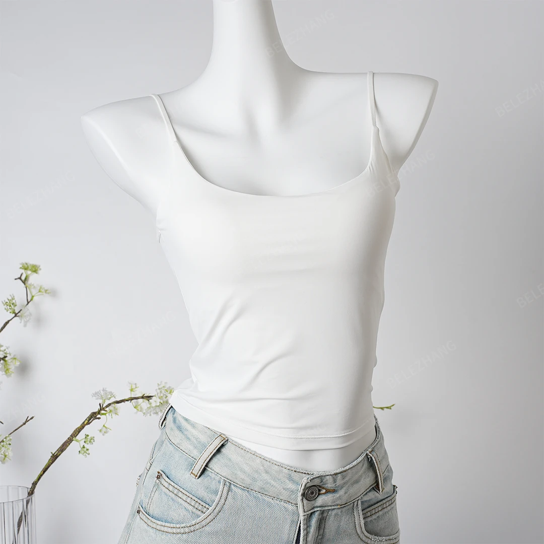 BELE ZHANG【凉感背影杀手】蕾丝花边美背吊带背心内搭-2172