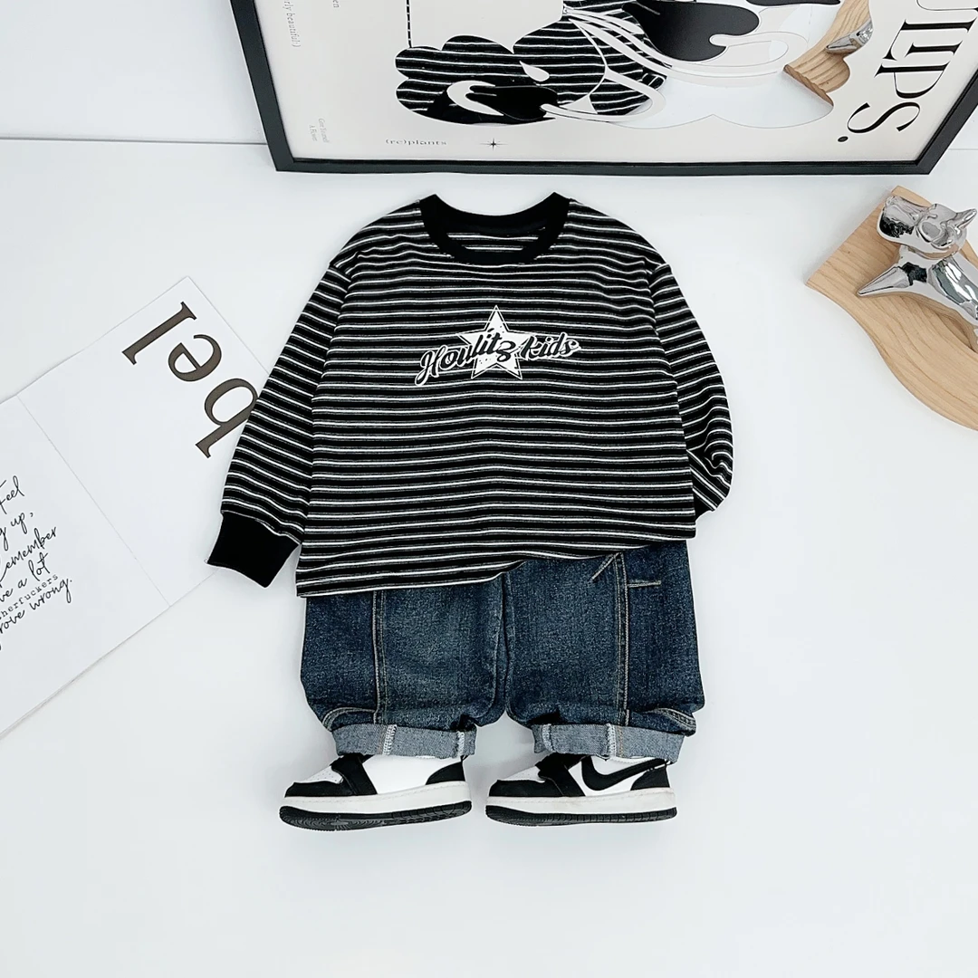 儿童秋季打底衫男童T恤冬款2025新款秋冬装 HS25100 悠悠童话童装