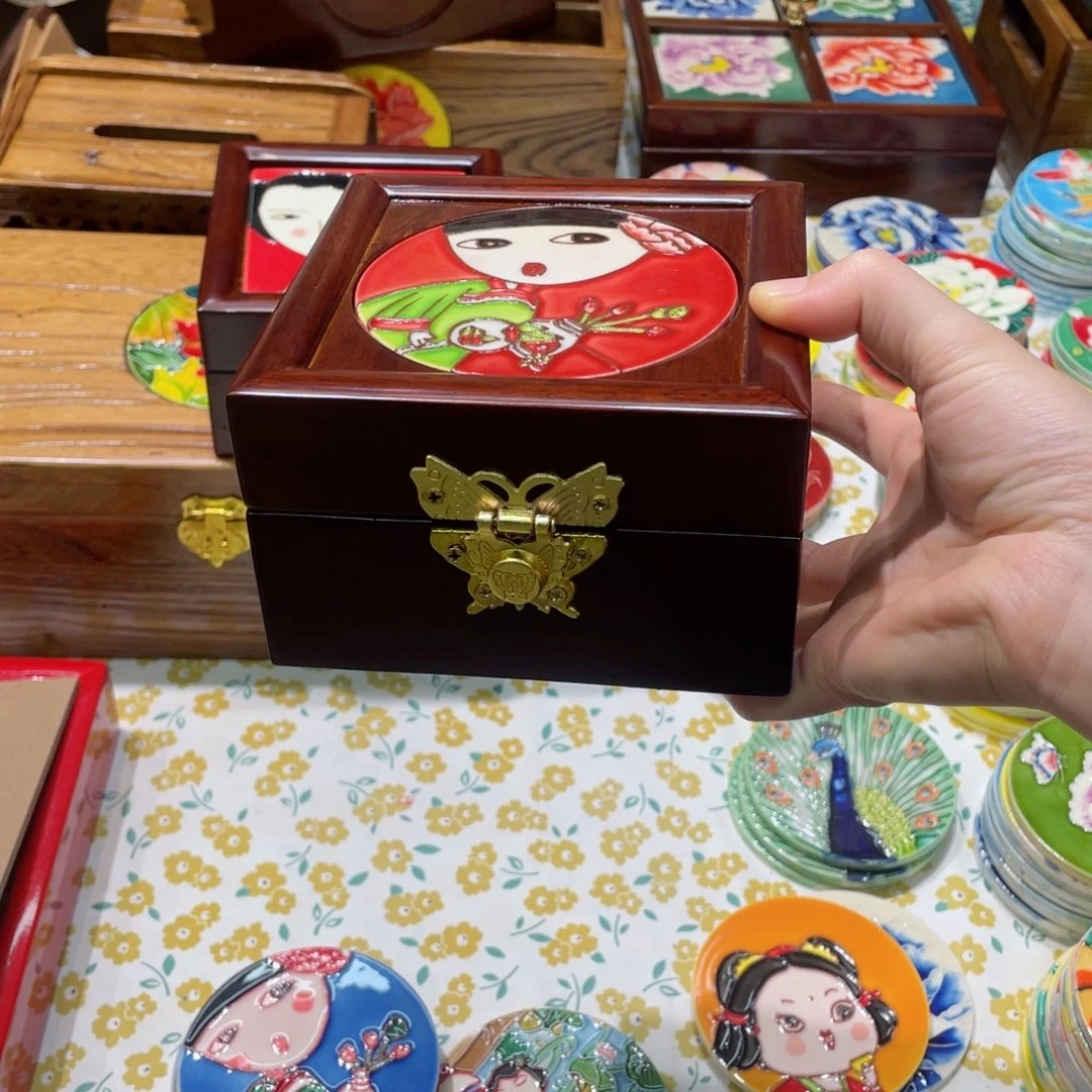【闪购商品】瓷片淘*檬10*10嘟嘟美人首饰盒